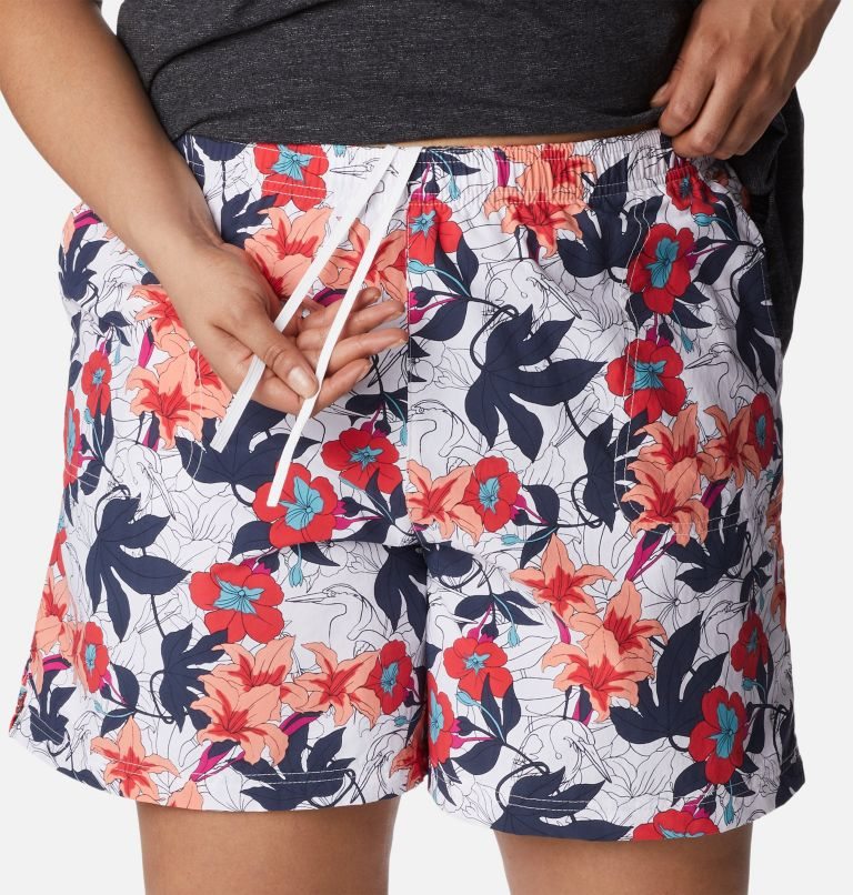 Women's Columbia Sandy River II Printed Shorts Flower | Plus Size CA-CL04A